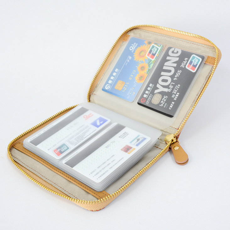 Kurk Credit Card Houder Zip Wallet Leer Card Case RFID Blokkerende voor Mannen Vrouwen