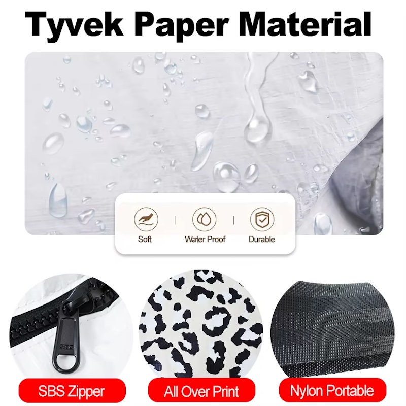Op maat gemaakte waterdichte gecoate DuPont™ Tyvek®-tas - spatwaterdichte modieuze strand- en verzendtas