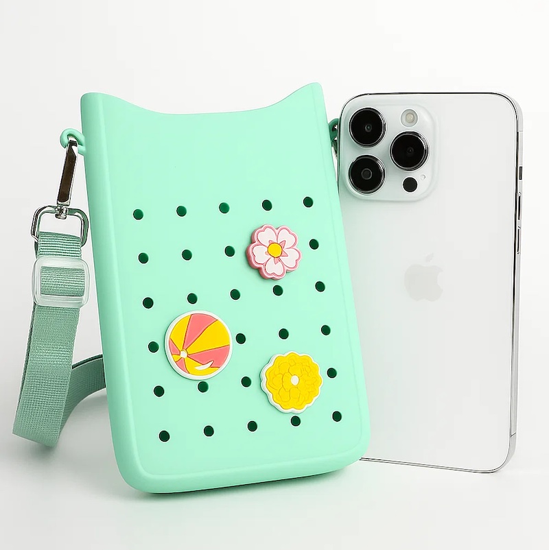 Siliconen Candy Beach mobiele telefoon crossbody tas - waterdichte, handsfree schoudertas voor vrouwen
